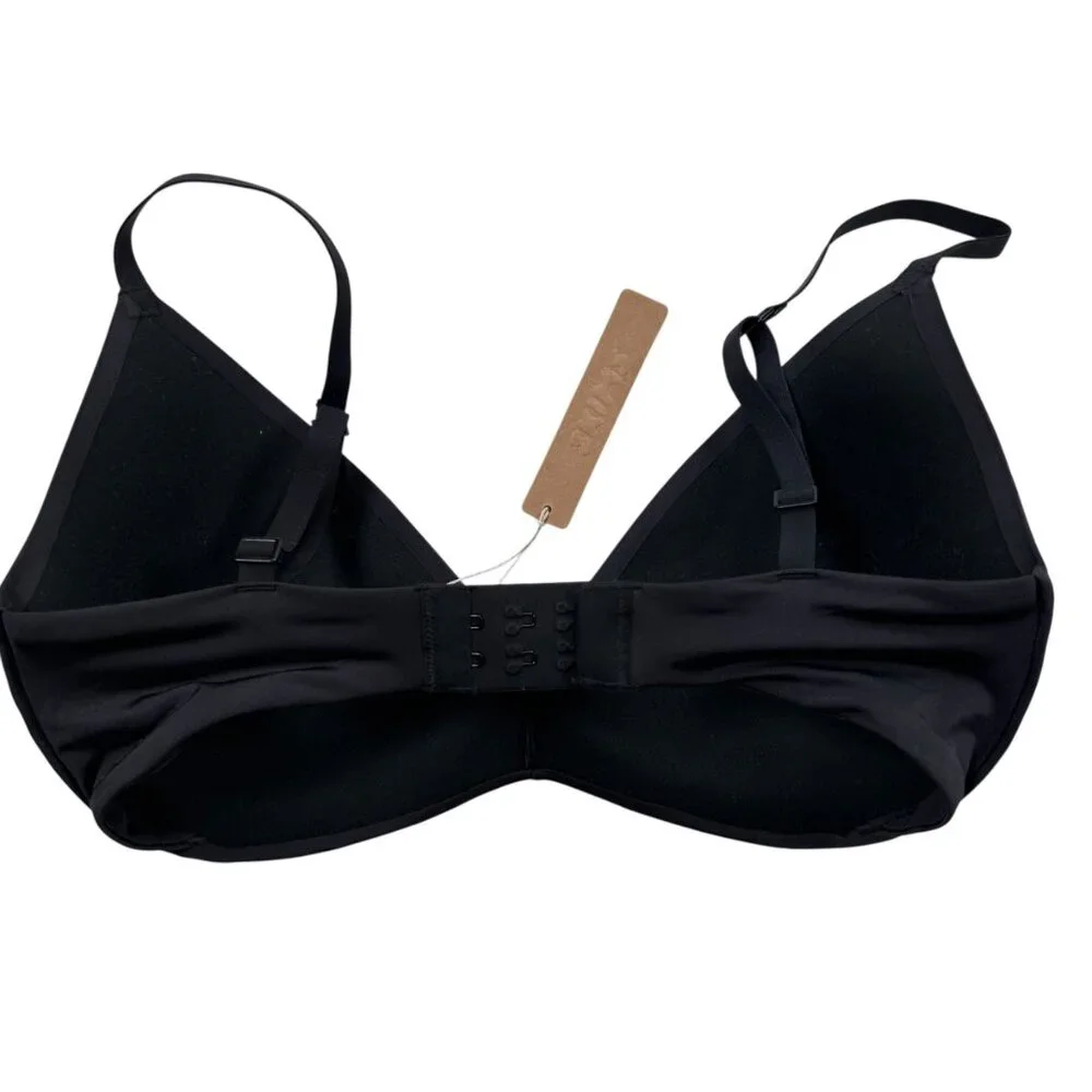 SKIMS Wireless Form Push Up Bra 32DD Onyx Minimalist T-Shirt Comfort - Picture 4 of 8